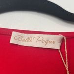 Belle Poque Red Retro Fitted Wrap Blouse Top‎ NWT Large Photo 1
