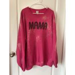 Source Unknown MAMA Women’s Plus Sweatshirt 3XL Graphic Pullover Bleach Crewneck‎ Pink Photo 1
