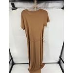 Banana Republic Short Sleeve T Shirt Midi Dress Tan Women’s Size Medium Photo 4