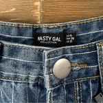 Nasty Gal NWT  High Waist Pinstripe Mom Jeans Photo 6