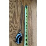 VINTAGE BLACK & WHITE SLICED AGATE PENDANT NECKLACE RESORT WEAR SUMMER Photo 5