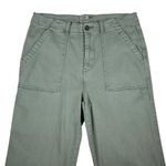 Faherty Organic Cotton Raw Hem Ankle Utility Pant Green Size 30 Photo 4