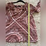 Belle Sky Belle + Sky Women’s Pink Paisley Blouse Size Large Photo 4