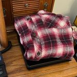 Adam Levine  Button Front plaid Flannel Shirt Shacket lightweight w/ hood size XL Photo 8