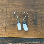 Artisan Handmade Cultured Freshwater Pearl Blue Silver Drop Earrings Hawaii Photo 2