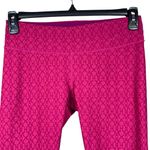 prAna Medium Misty Knicker Capris Legging Geometric Stretch Wicking Shirred Pink Photo 1
