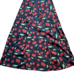 For Love & Lemons Xena Cherry Print Satin Midi Dress Women’s US XS Photo 7