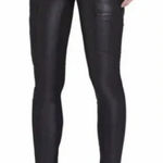 BCBGMAXAZRIA  Wilcox Black Faux Leather Cargo Paneled Leggings Size‎ S Photo 0