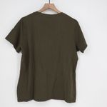 American Giant Womens XL Olive Green V Neck T Shirt Made in USA Cotton Tee Photo 5