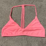 Plumeria Swimwear Pink Strappy Back Bikini Top Size L Size L Photo 0