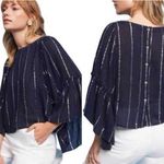 Macy's Floria  Elegant Navy Blue Women's Top Photo 7