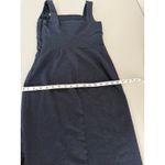 Banana Republic Square Neck Navy Blue Twill Sheath Midi Sleeveless Slit Dress 4 Photo 8
