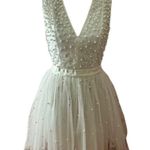 Venus  Couture Pearl Embellished, big Tulle skirt Sleeveless gown Dress size 4 Photo 8