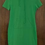 Missky green hoodie kangaroo pocket cotton sweatshirt dress, size L athleisure Size L Photo 5