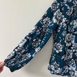 Parker  Smocked Yoke Top Everglades Garden All Over Floral Print Blouse XS NWT Photo 3