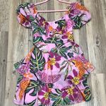 Crystal Sky boutique floral cheetah dress sz Medium Purple Photo 3