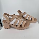 Sun + Stone Daisee Fisherman Sandals Beige Faux Leather size 11 NIB Platform Tan Photo 3