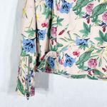 Colleen Lopez Small Jacket Faux Leather‎ Floral Ivory Pink Green Zip Lined 1335 Photo 8