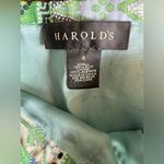 Y2K Patchwork 100% Silk Mini Skirt Green Blue Size 4 Lizzie McGuire Vibes Photo 4