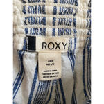 Roxy  Wide Leg Linen Lounge Pants Drawstring Resort Vaca Beach Natural Fiber Boho Photo 8