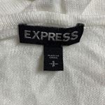 EXPRESS  Small White Rhinestone Embellished Shoulders Scoop Neck Knit Top Bling Photo 6