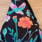 Kate Spade  Black Floral Hummingbird Chic Feminine Trendy Bikini Top Size Medium Photo 1