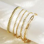 Gold Bracelets for Women, 14K Real Gold Jewelry Sets for Women Photo 3
