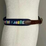 Charleston Krewe South Carolina Belt Canvas Skyline City Scape Blue Size 28 Photo 0