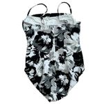 Magicsuit Rouched One Piece Swim Suit Floral Adjustable Straps Women's Size 16 Black Photo 3