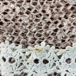 A’reve Cream Open Knit Crochet Cap Sleeve Dress Fringe Hem Embroidered Lace Sz S White Photo 13