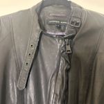 Andrew Marc  Lamb skin Leather butterfly lining moto jacket black size XS Photo 6