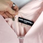 Karl Lagerfeld Pearl Crepe Sleeveless High Low Midi Maxi Gown Dress Pink 0 XS Photo 11