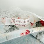 Avidlove Lingerie Babydoll Cami Dress Floral Lace Blue Size M Romantic Cottage Size M Photo 6