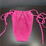 Good American  String Bikini Bottom Pink Sparkles Adjustable Cheeky Size 3 Large Photo 2