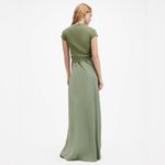 ALLSAINTS Hayes Maxi Dress in Oil Green M Photo 2