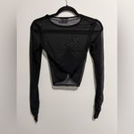 Tiger Mist  Women’s Full Sheer Black Long Sleeve Mesh Pullover Shirt Sz S EUC Photo 3
