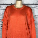 Zuda NWT Size 4X Chili Orange Ruffle Trim Ecovero Viscose Pullover Sweater Top Photo 1