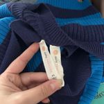 Anthropologie Daily Practice Striped Crop Top and Midi Pencil Skirt Set Blue XS Photo 3