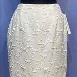 Maggy London  Cream Embellished Knee-Length Pencil Skirt Size 6 Photo 1