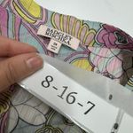 Badgley Mischka Top Womens 2X Aqua Pink Cocoon Floral Printed Tunic Blouse Photo 4