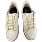 Kizik Women's Sydney Leather Sneakers Cream Purple Slip On Comfort Shoes Sz 8.5 Photo 9
