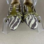 J RENEE' Leather Tiger Stripe Copper Shine Stiletto Size 6.5 Gold Photo 3
