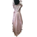 Gunne Sax Vintage 80's Bo Peep Pink Satin Southern Belle Prom Dress Size 11 Photo 4