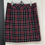 New York Clothing Co Plaid Skirt Size 8 Academia Preppy Red Photo 0