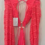 PatBO *NWT* Neon Coral Crochet Cut Out Maxi Dress Pink Size 6 Photo 11