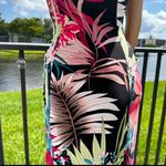 Cache black, hot pink Hawaiian/tropical floral print dress- Sz 2 Photo 27