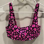 Victoria's Secret Cute Victoria’s Secret pink black leopard print square neck bikini swim top Photo 0