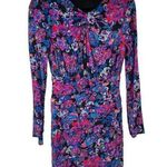 ZARA Floral Print Cut Out Twist Front Long Sleeve Dress Photo 0