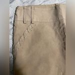 Joe Boxer Leather Mini Skirt Tan Cowgirl Boho Laced Western Festival Y2K Sz 7 Photo 1