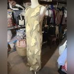 Kristy collection yellow green floral long dress sleeveless fully lined silky Size 8 Photo 1